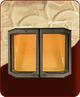 520 - Дверца-эркер чугунное литье, серая размеры 650х410 мм, вес 32,0 кг 